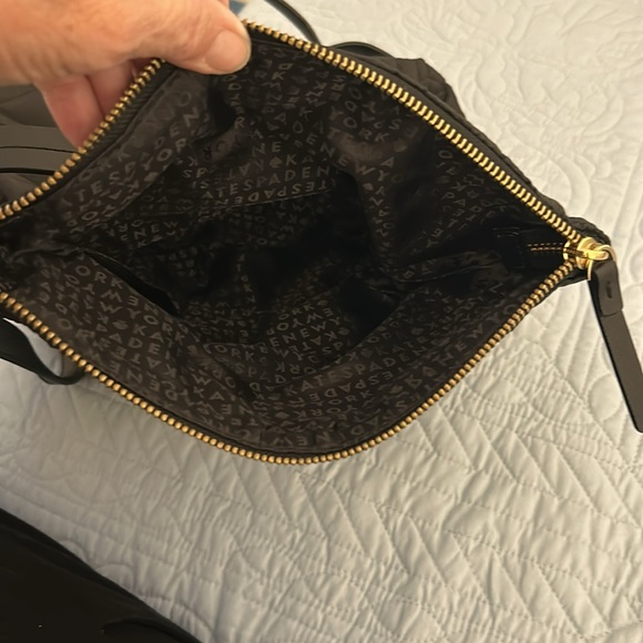 NWT Kate Spade purse. Black quilted with two compartments. - Picture 9 of 12